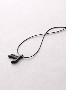 黑檀十字女原创设计项链