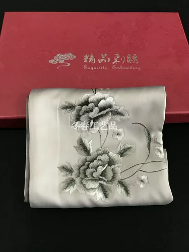 Приличное продвижение Suzhou Emelcodery Su Вышитая на вышивном шелковом шермовом шарфе одаренное подарок длинные дамы шелковой шарф Suzhou Specialty