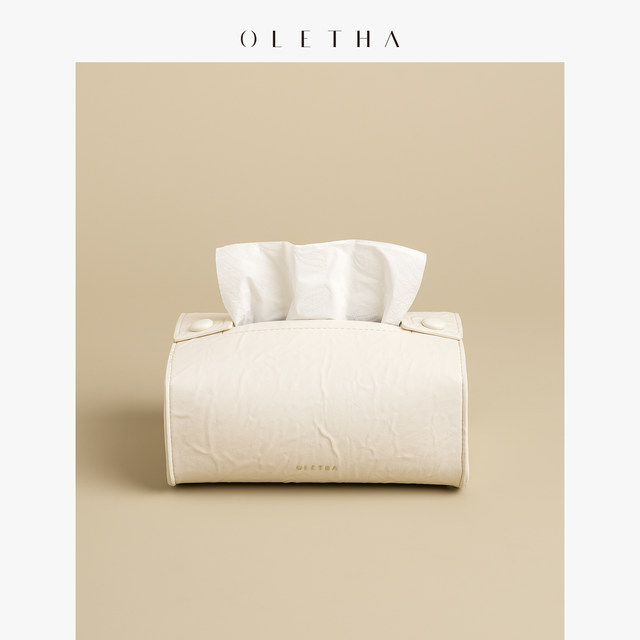 OLETHA new premium wrinkled leather tissue box
