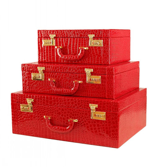 Nueva caja de boda portátil rosa con contraseña de boda