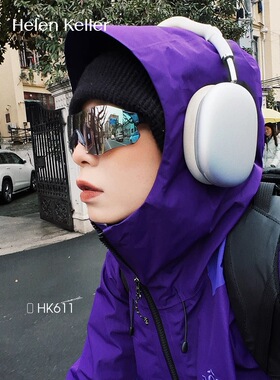 海伦凯勒新款户外爬山护目镜男高弹防滑抗冲击轻质墨镜女HK611