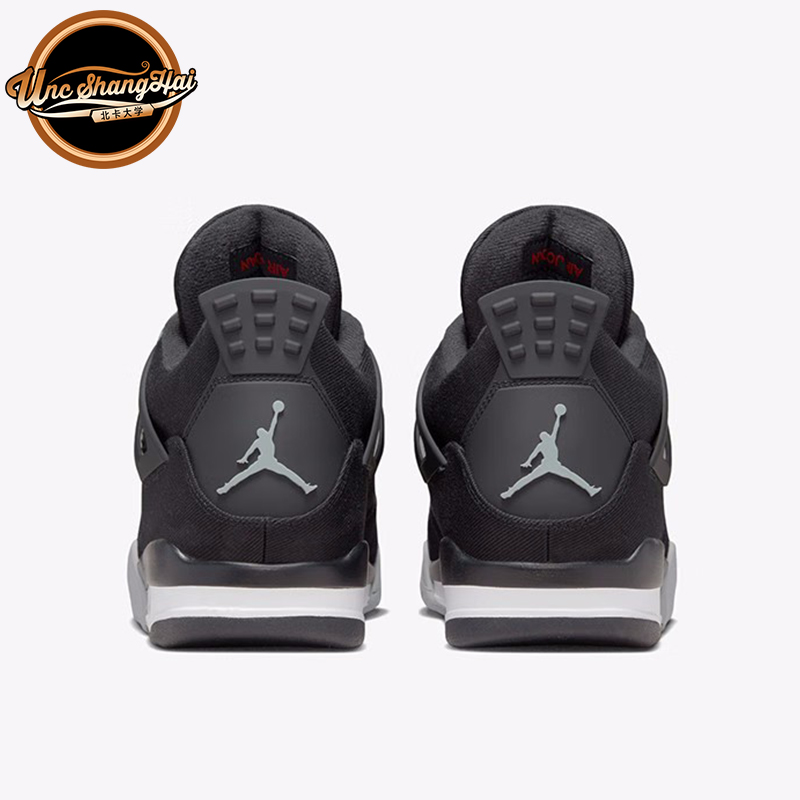 北卡大学Air Jordan 4 AJ4小阿姆 黑色帆布 复古篮球鞋DH7138-006