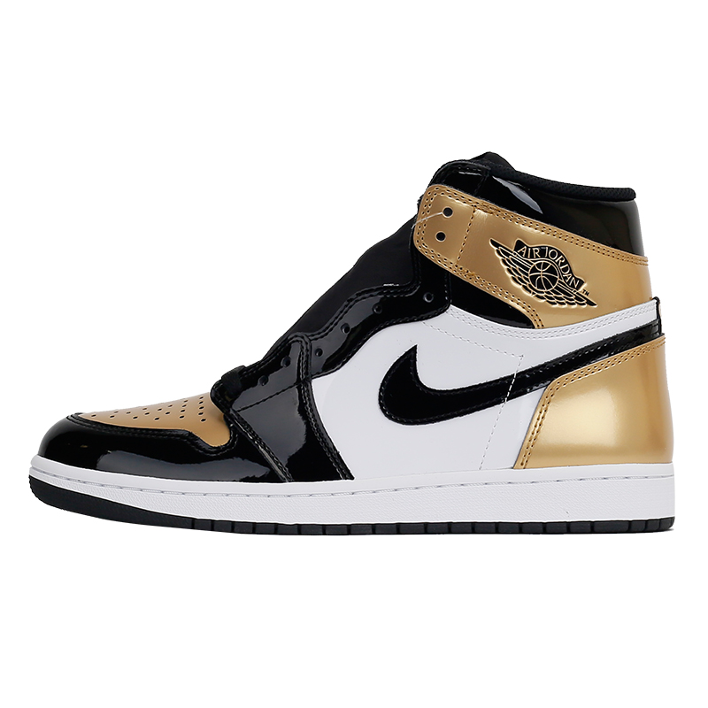 北卡大学 Air Jordan 1 Gold Toe AJ1黑白金黑金脚趾861428-007-图3