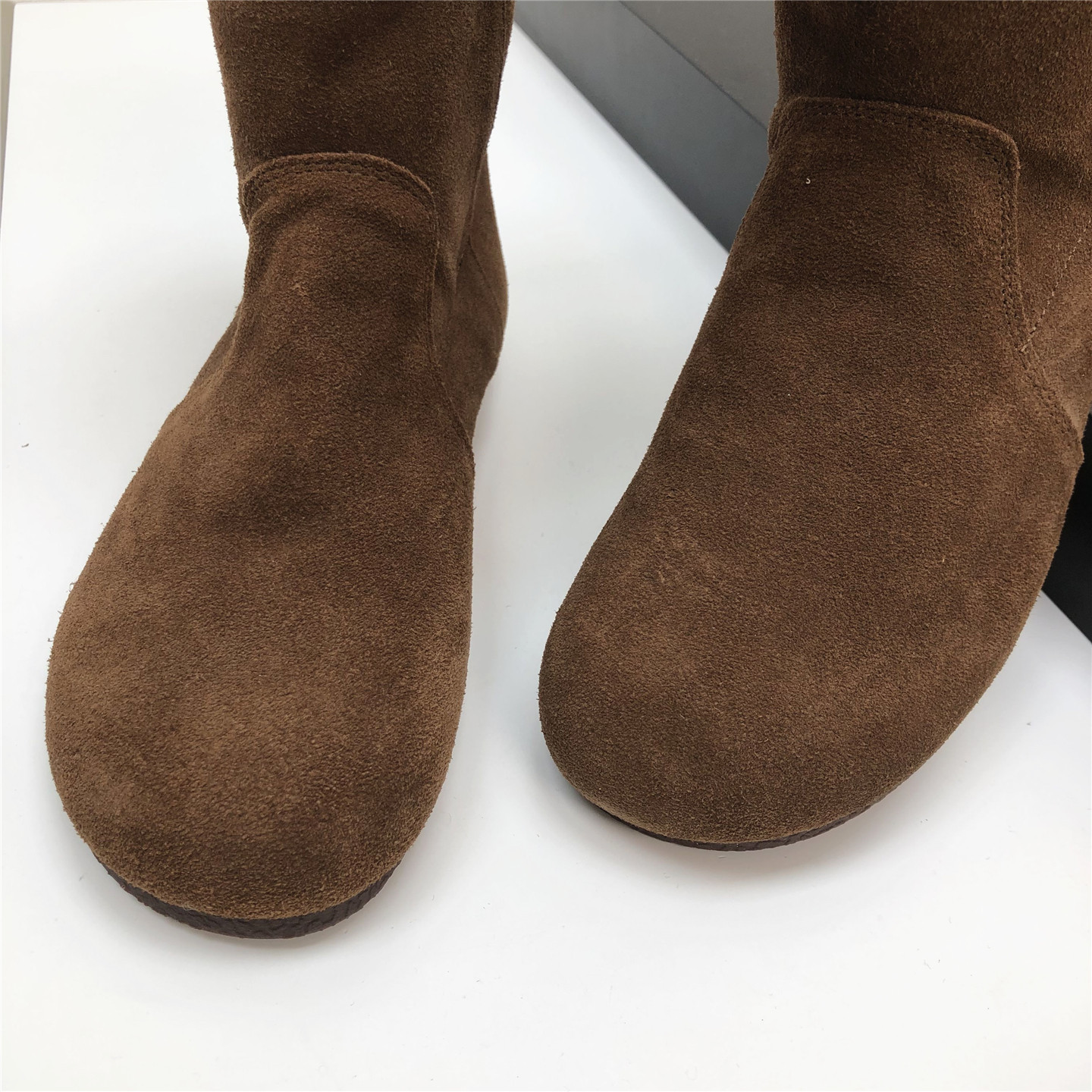 工厂断码真皮女靴冬季新款时尚舒适圆头平底套筒保暖磨砂皮女短靴,淘宝优惠券,粉丝福利购,淘宝优惠卷