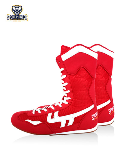 High-top non-slip breathable training wrestling ankle boxing shoes