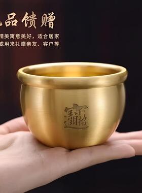 黄铜米缸聚财铜缸招财进宝聚宝盆客厅冰箱办公室摆件店铺开业马年