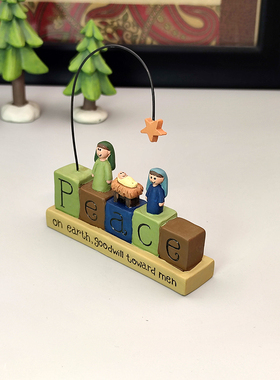 平安归于良善立体原创纯手工婴儿人物桌面摆件装饰品生日礼物纪念