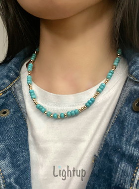 绿松石项链简约休闲高级感