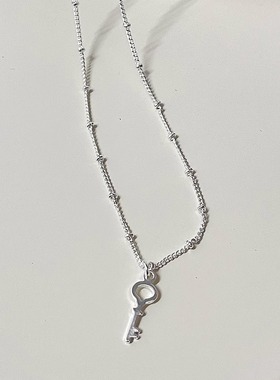 高级感小众设计钥匙银色项链