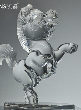 流晶 2026马年文创总台春晚吉祥物小马骐骥驰骋新年礼物质感摆件