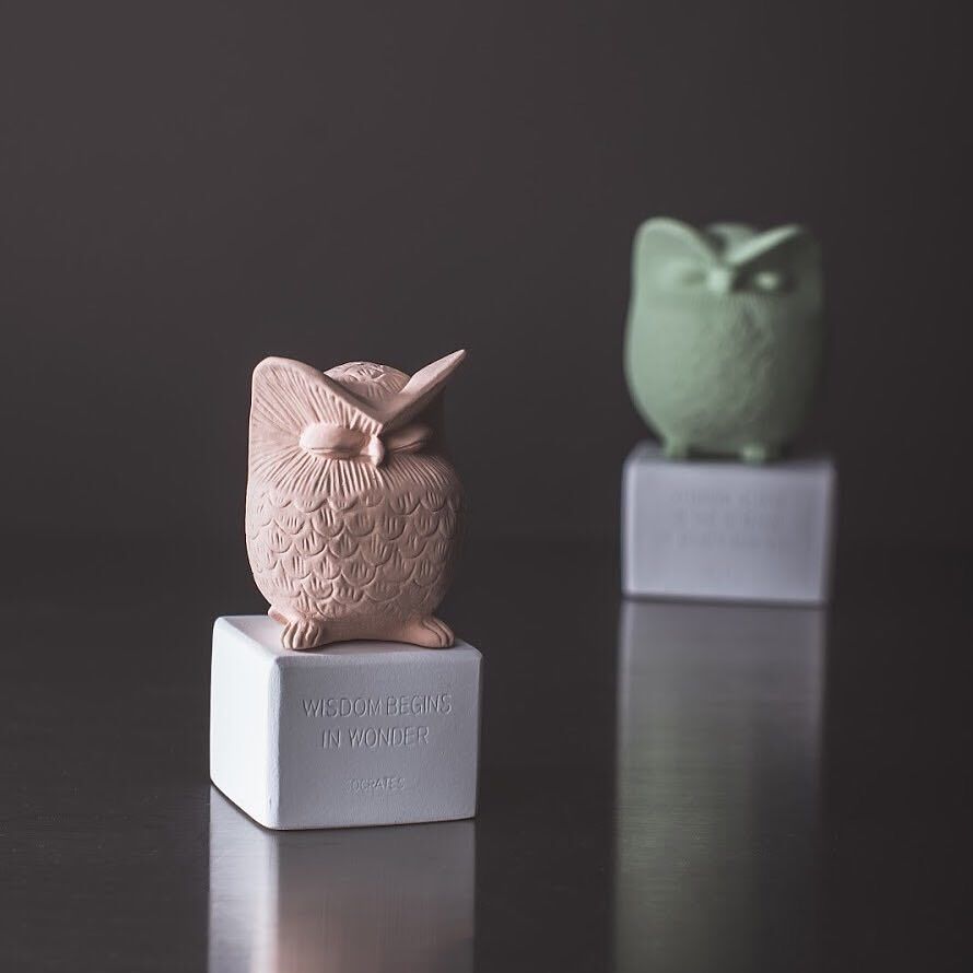【现货】Sophia猫头鹰 Owl希腊陶制雕像艺术品雕像石膏摆件拍照-图0
