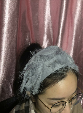 韩版发饰猫眼流苏布艺超宽乱发