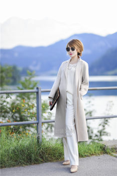 lulurun advanced customization light beige cashmere coat can be customized for women