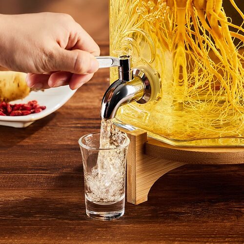 泡酒玻璃瓶高档密封罐人参白酒药酒坛子酒罐带龙头专用泡酒瓶容器 - 图2