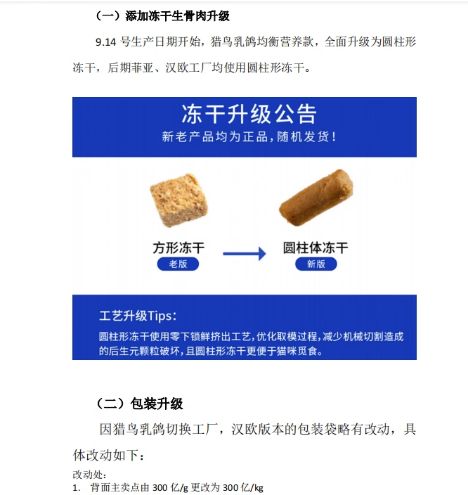 蓝氏猎鸟乳鸽猫粮冻干生骨肉成幼猫粮通用全阶段全价猫主粮1.5kg - 图2