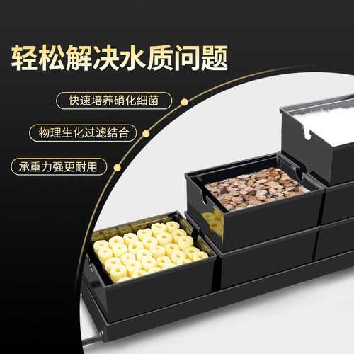 鱼缸过滤器滴流盒过滤盒外置上过滤槽净化水增氧盒子上滤盒过滤机 - 图0