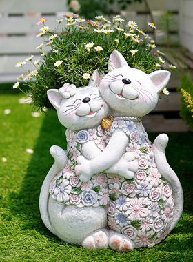 太阳能卡通动物猫咪摆件