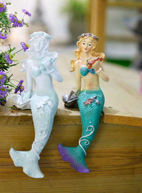 美人鱼缸造景树脂小摆件