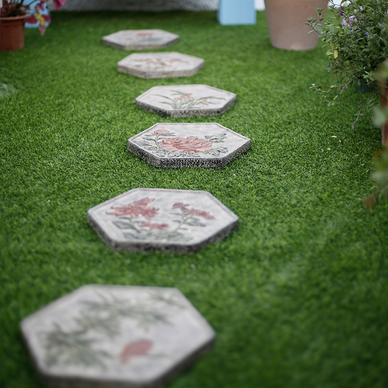 花园庭院汀步石中式脚踏板装饰摆件创意户外防滑地砖园林草坪布置-图2