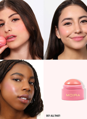 正品Moira Soft Blush圆墩墩圆球腮红膏轻薄自然贴肤水润光泽唇颊