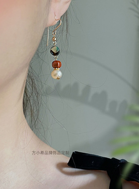 设计师南红新年爱心耳环方小希