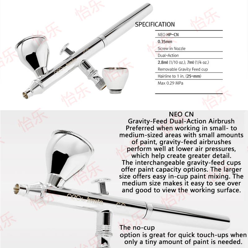岩田iwata 0.35mm口径 重力上壶双动双壶 喷笔 Neo CN N4500 配件 - 图2