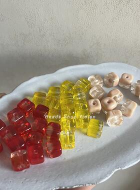 透明感可爱彩色小方块灯工玻璃