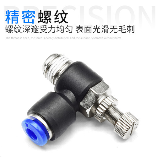 调速快插接头节流阀SL8-01 02 03 SL4-M5 01 SL6-02 10-02 16-04 - 图0