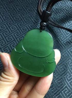 碧玉猫眼立体大佛小镯心精工雕刻圆浑厚实贵气十足旺福