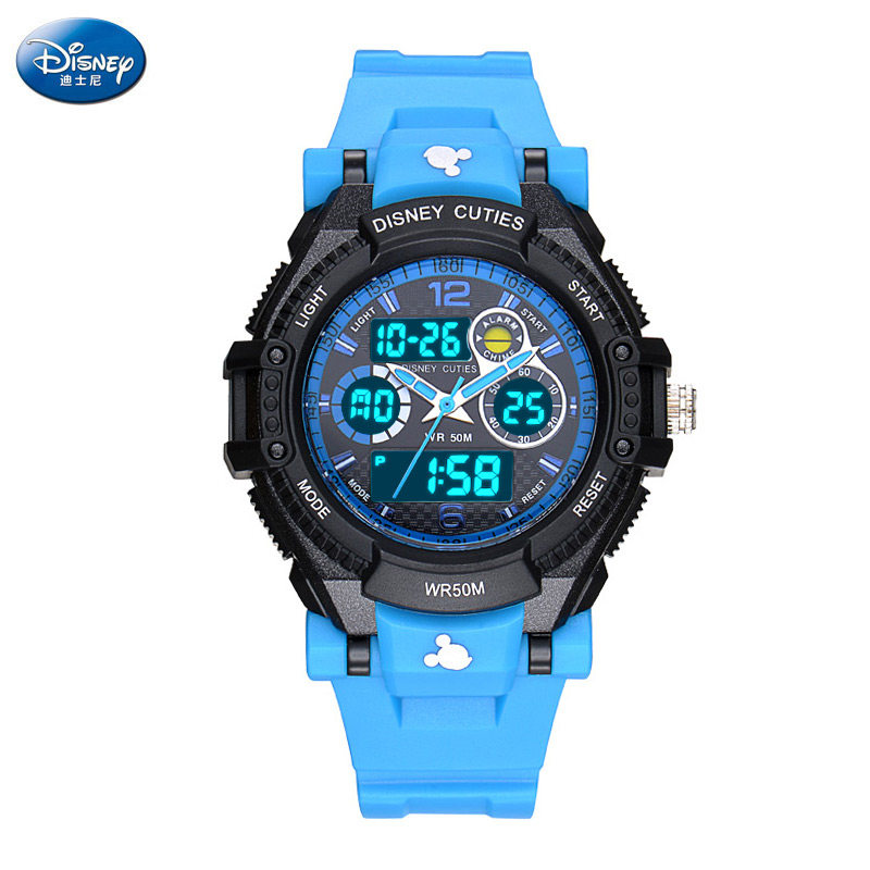 迪士尼儿童男生款防水运动电子表 手表购酷国产腕表