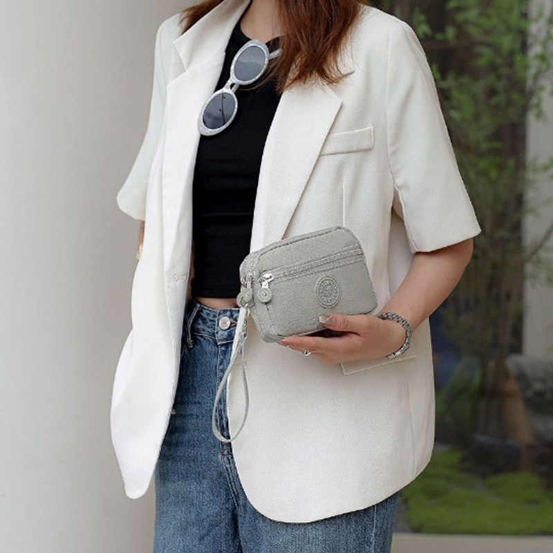 简约布艺多层拉链小包包女士多功能零钱包休闲百搭帆布时尚手拿包,淘宝优惠券,粉丝福利购,淘宝优惠卷