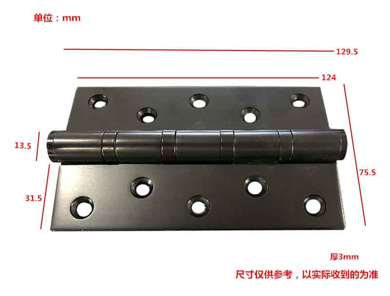 不锈钢平开合页5寸静音加厚房门折页重型活页铰链木门合叶黑色 - 图0