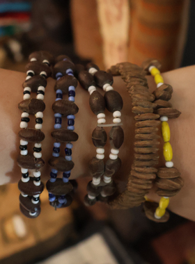 非洲坦桑尼亚旅行带回孤品天然果实马赛人串珠手工部落原始手链