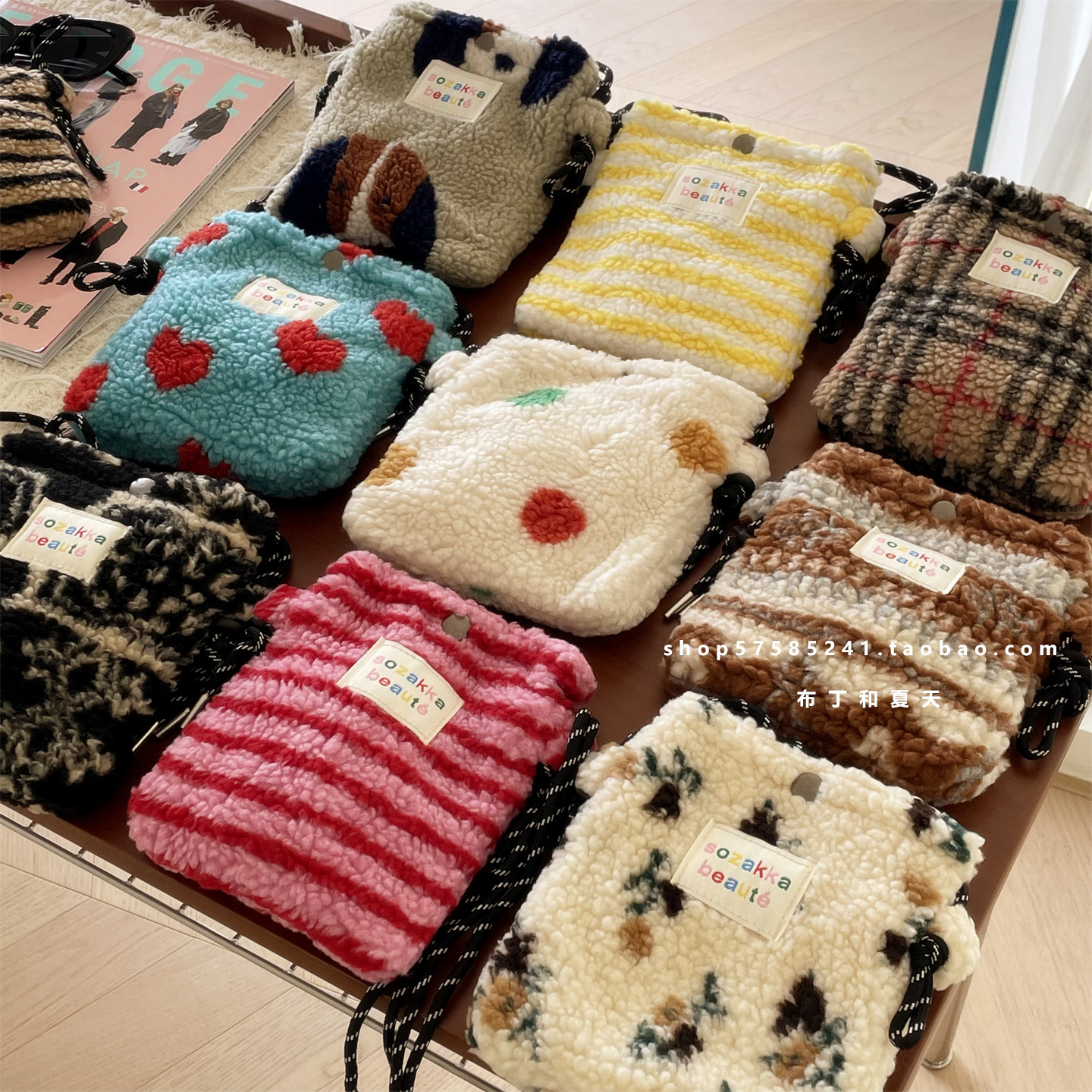 可爱仿羊羔毛迷你手机包学生女士斜挎包零钱包小包包秋冬季新款潮,淘宝优惠券,粉丝福利购,淘宝优惠卷