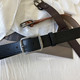 Simple Korean style square buckle belt for men and women