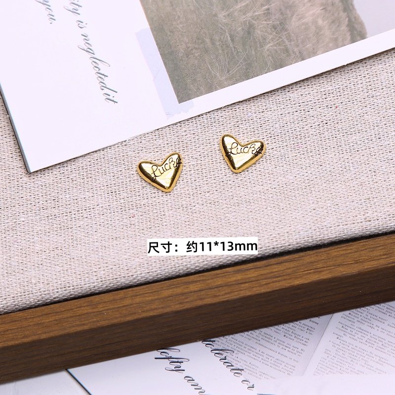 法式复古英文字母金色爱心金属合金饰品配件手工diy发夹发饰材料,淘宝优惠券,粉丝福利购,淘宝优惠卷