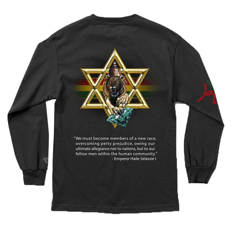 美国潮牌雄狮钻石六芒星长袖t恤 MUDstoreT恤