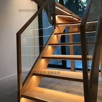 Artistic Staircase Creative Staircase Hollowed-out Glass Stairway Glass Railings