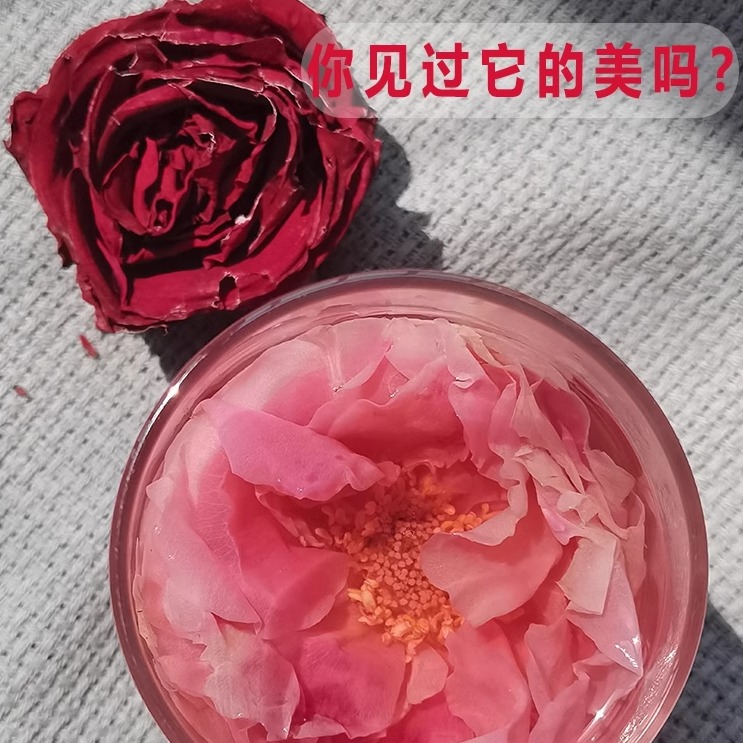 冻干墨红玫瑰花茶云南精选大朵干玫瑰花冠泡茶一朵一杯散装500克 - 图1