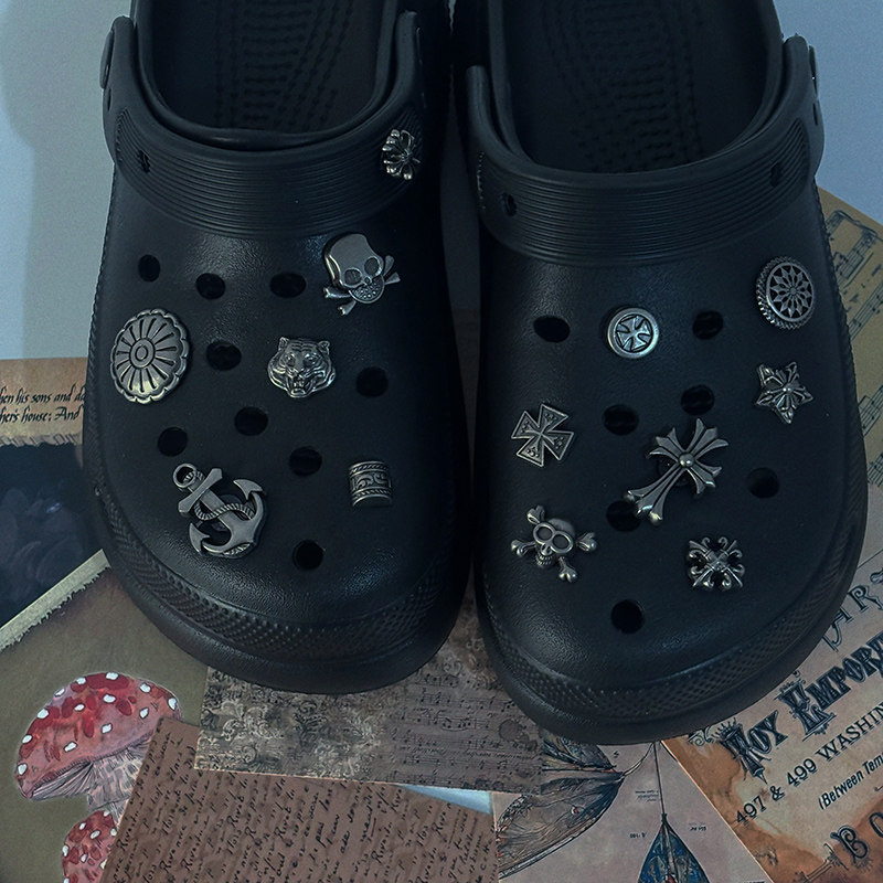 “海盗迷航”暗黑金属洞洞鞋配饰高级鞋花鞋扣装饰配件卡扣适配,淘宝优惠券,粉丝福利购,淘宝优惠卷