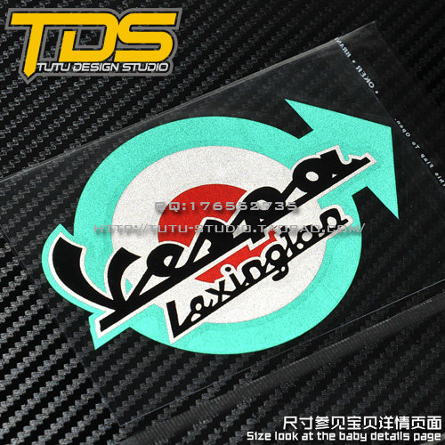 TUTU圖圖車貼 定制车友会队标反光贴 VESPA车用个性防水装饰贴 - 图2