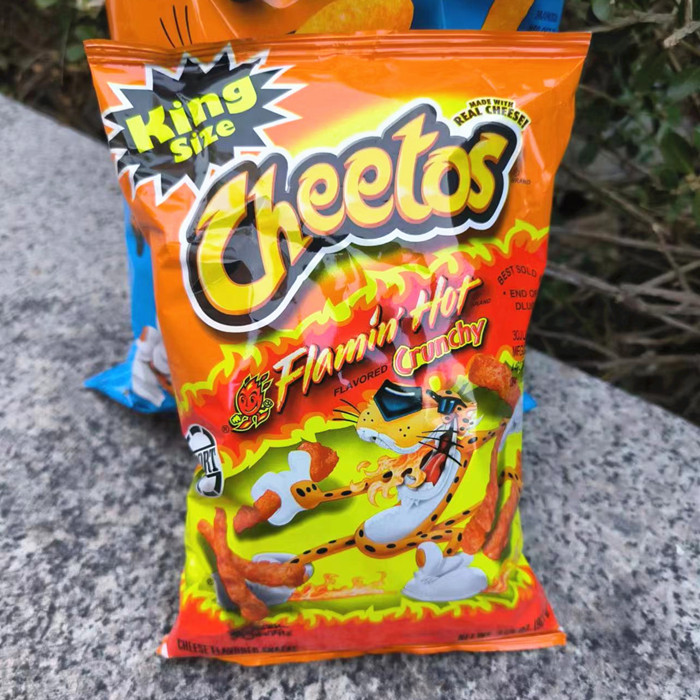 美国原装 CHEETOS/奇多 辣椒玉米条脆薯芝士条泡芙直条粟米条零食 - 图1