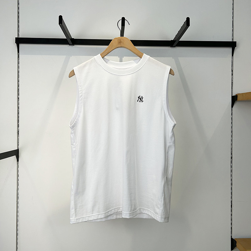 25新款MLB情侣背心男女NY小标纯色圆领无袖休闲运动T恤3ATOB0153,淘宝优惠券,粉丝福利购,淘宝优惠卷