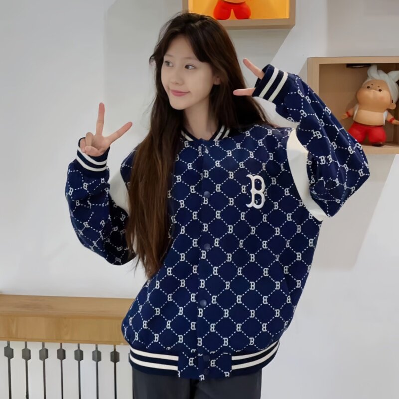 24 New MLB Couple Baseball Jackets Men's and Women's NY Retro Old Flower Full Label Sports Jackets 3AJPM0641