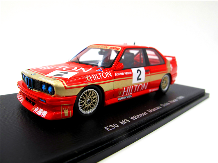 SPARK1：43宝马BMW M3 E30 Winner Macau Guia 树脂汽车模型 - 图1