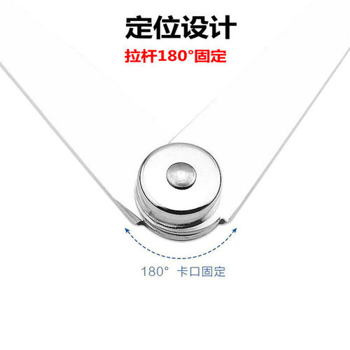 不锈钢二折拉杆床头折叠连接件活动支撑杆柜门上下翻书桌支架配件 - 图2