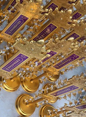 三宝立式鎏金璎珞供养菩萨摆件