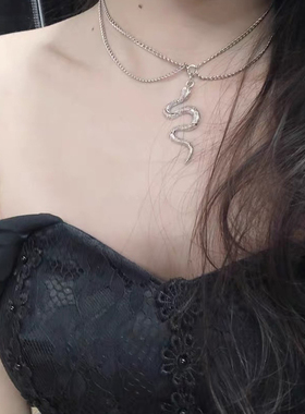 网红手工蛇项链辣妹夸张暗黑系酷女孩锁骨链酷冷淡风潮嘻哈女