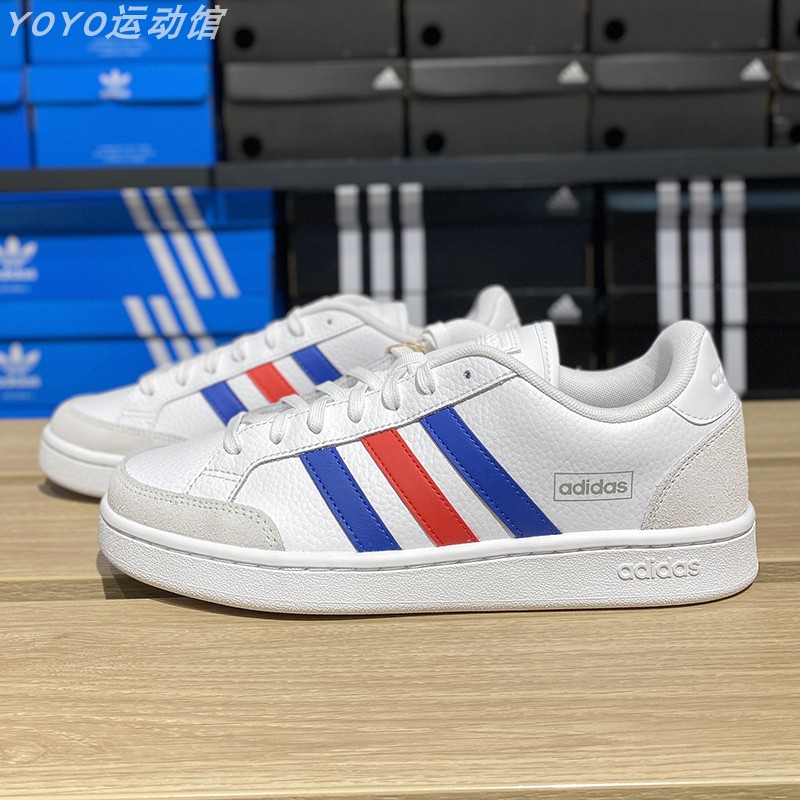 阿迪达斯板鞋男春季Adidas女鞋低帮透气轻便防滑休闲鞋正品H02029