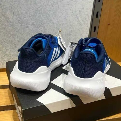 Adidas/阿迪达斯正品运动小童轻便防滑魔术贴跑步鞋IE5989 - 图1